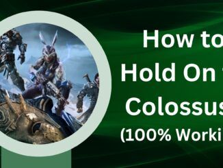 How to Hold On to Colossus