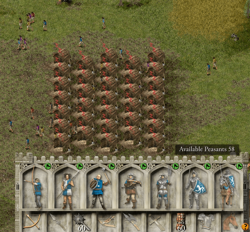 One blue archer takes down 10 orange archers with a shield and terrain advantage. A small hill is enough.
