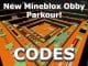 New Mineblox Obby Parkour Codes Roblox
