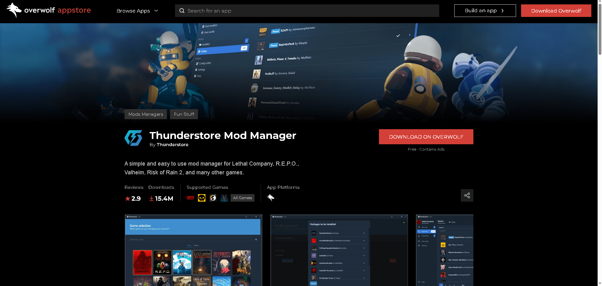 Get the Thunderstore Mod Manager