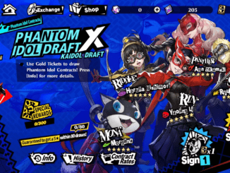 Persona 5 The Phantom X Menu