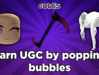 Pop Bubbles for UGC Codes Roblox