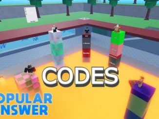 Popular Answer Codes Roblox