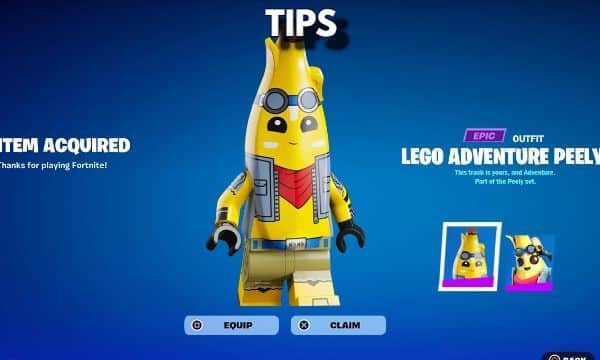 Recruiting Peely in LEGO Fortnite