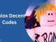 Roblox Decent Codes