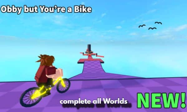 Roblox Obby But You're on a Bike How to complete all Worlds