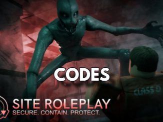 SCP Site Roleplay Codes Roblox