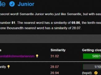 Semantle Junior Answer Today