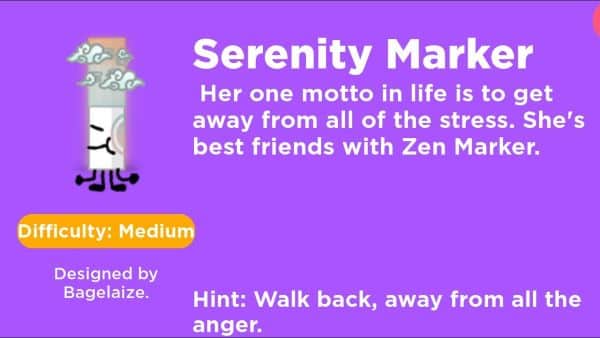 Serenity Marker in Find the Markers