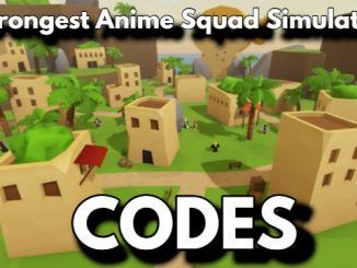 Strongest Anime Squad Simulator Codes Roblox