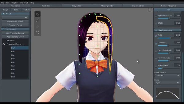 Vroid Studio Hair Presets