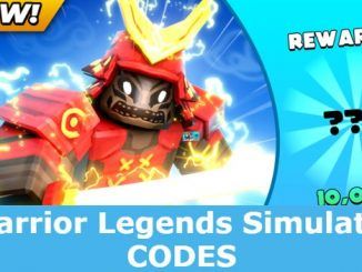 Warrior Legends Simulator Codes Roblox