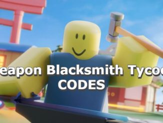 Weapon Blacksmith Tycoon Codes Roblox