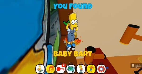 Where is Baby Bart in Find the Simpsons Roblox