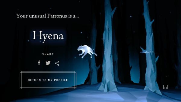 Wizarding World Patronus Hyena Answers