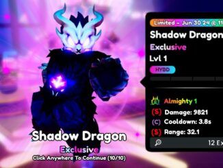 Anime Defenders Shadow Dragon S Tier Unit