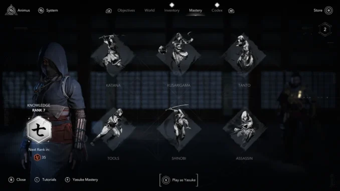 how to increase knowledge rank in assassins creed shadows