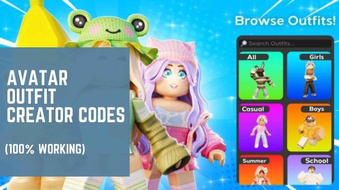 avatar outfit creator codes