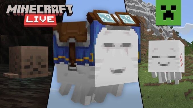 Happy Ghast on Minecraft showcasing on the Minecraft Live