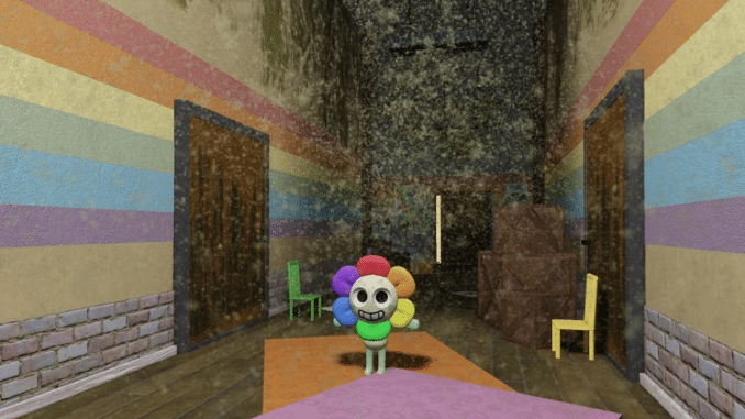 Dandy Toon chilling in a room in Dandys World Roblox