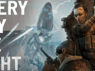 Every Day We Fight key visual with squad preparing for battle in a frozen city